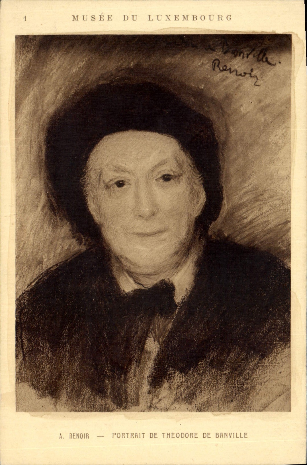 CPA Paris Musee du Luxembourg Renoir Portrait de Theodore de Banville 