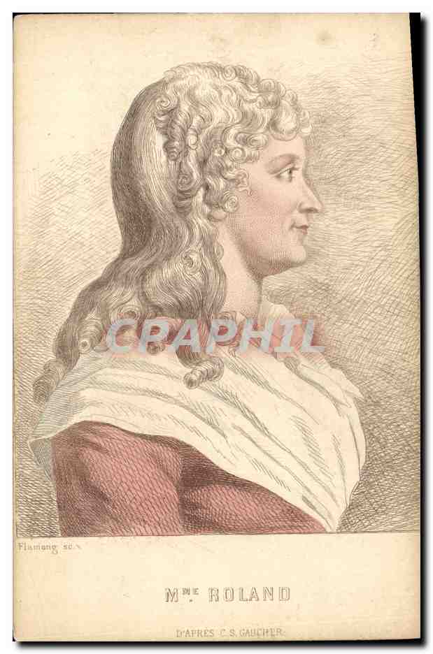 Mme Roland — portrait en buste — d'après C. S. Gaucier