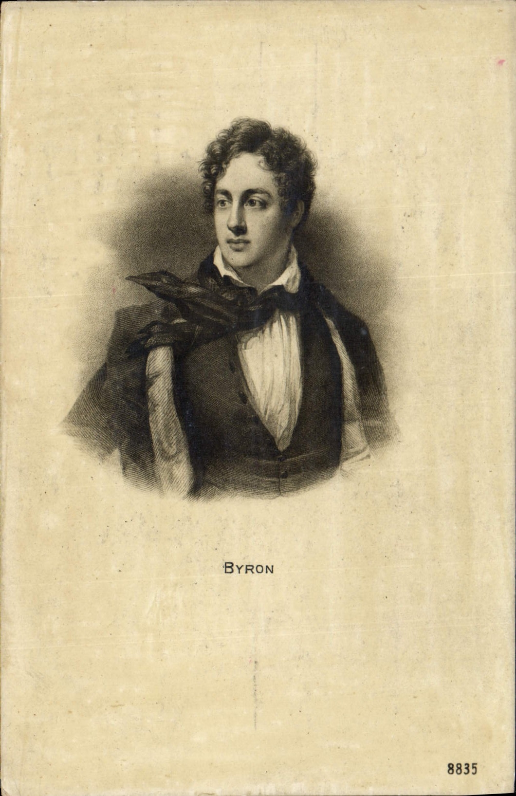 Portrait de Byron — gravure — éditeur inconnu, n° 8835