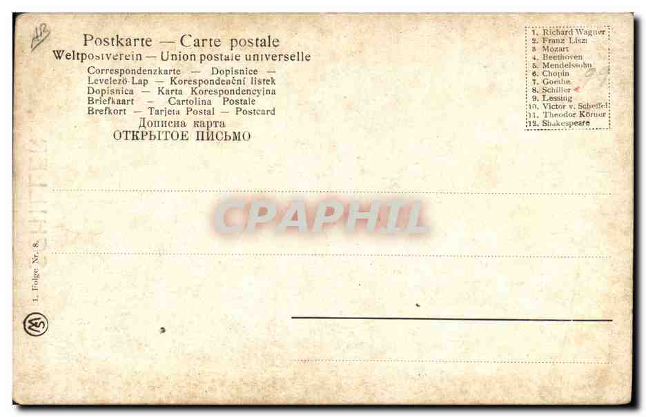 CPA Schiller  — Verso