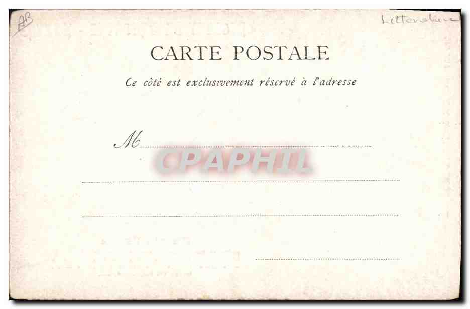 CPA Francois Copee Poete et Homme de lettres Membre de l'Academie Francaise  — Verso