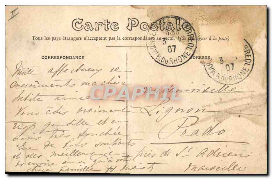CPA Portrait de Rial Faber  — Verso