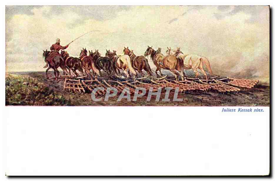 Plouger à cheval — Juliuasz Kossak pinx.