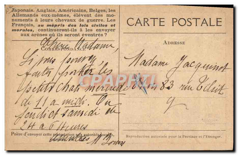 Bataille de chevaux — caricature anti-guerre — éditeur : Maistre Whitechurch — Reverso