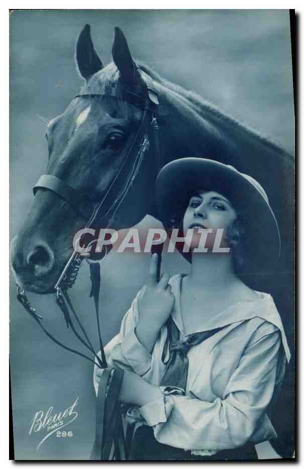 CPA Equitation Hippisme Cheval Femme 