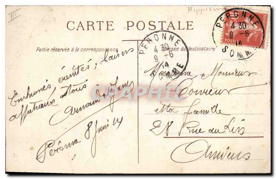 CPA Equitation Hippisme Cheval  — Verso