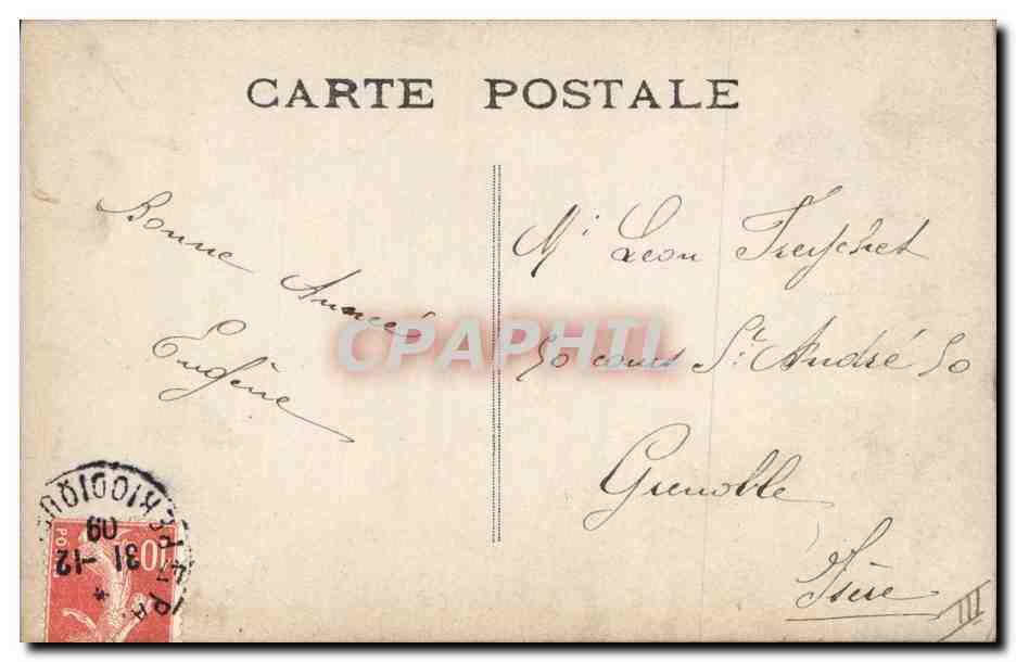 Sceau de l'année 1910 — 1909 — Éditeur ELD, n°223 — Verso