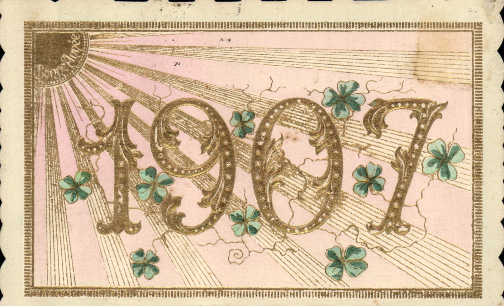 Année 1907 — Bonne Année — éditeur non visible
