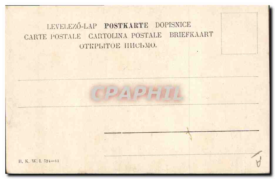 Paysage d'automne — novembre — éditeur B. K. W. I. n° 724-11 — Reverso