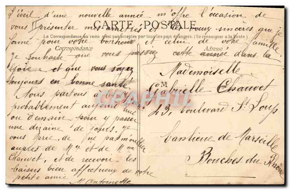 CPA Fantaisie Annee 1905 Hirondelle Oiseau — Achterkant