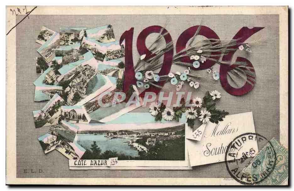 Côte d'Azur — vue panoramique et collage de paysages — E.L.D. n°55