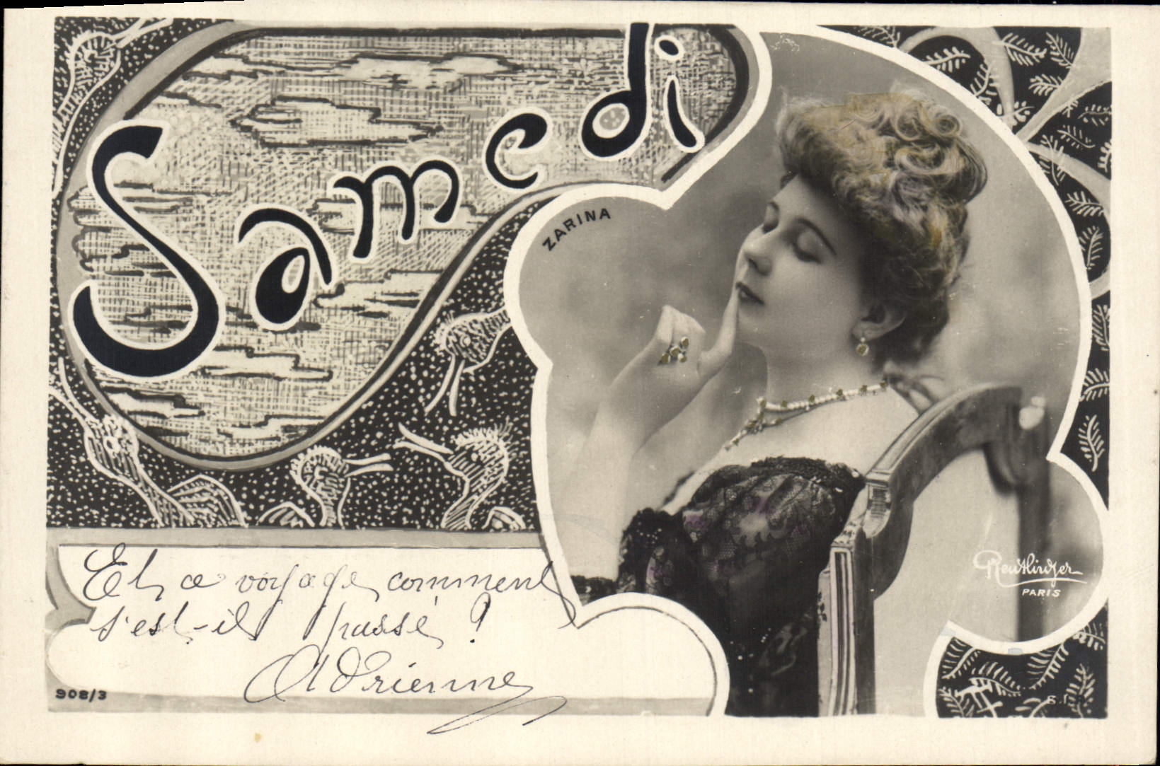 Samedi — Zarina — éditeur ReuWkiger, Paris