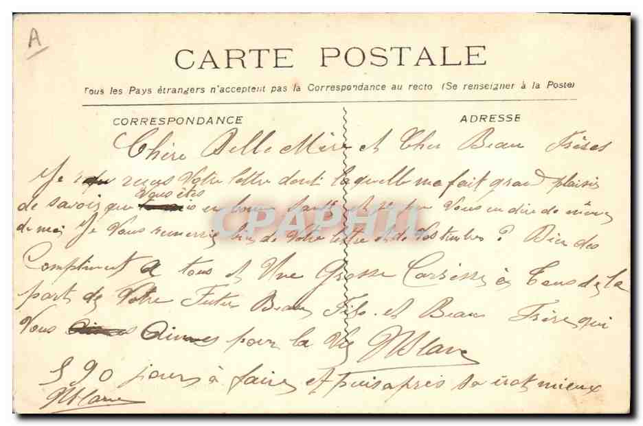 Cours de taureaux à Toril — Alguazil rapportant la clef — éditeur L.R. (n° 1890) — Verso