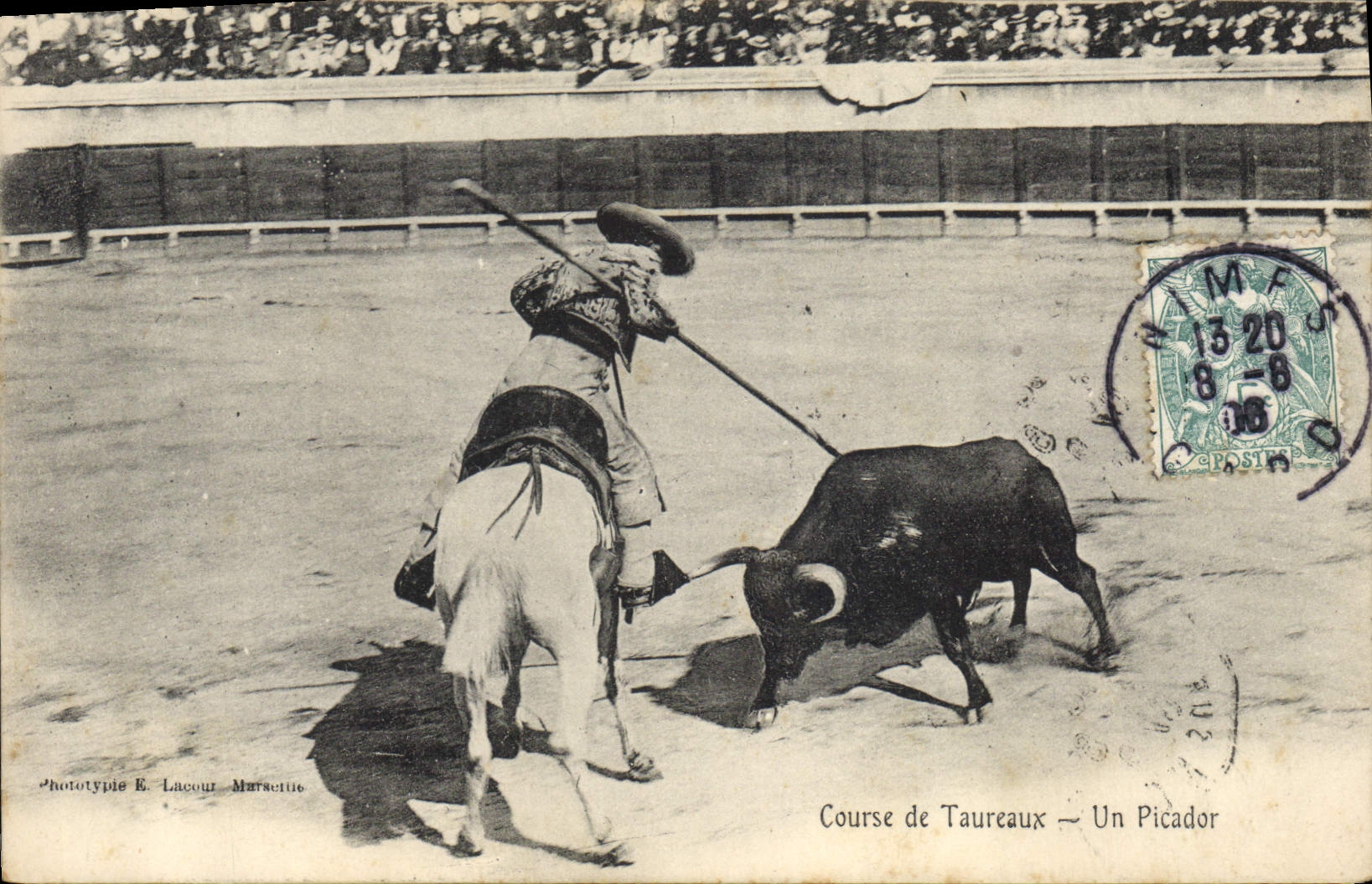 CPA Corrida Course de Taureaux Un picador 