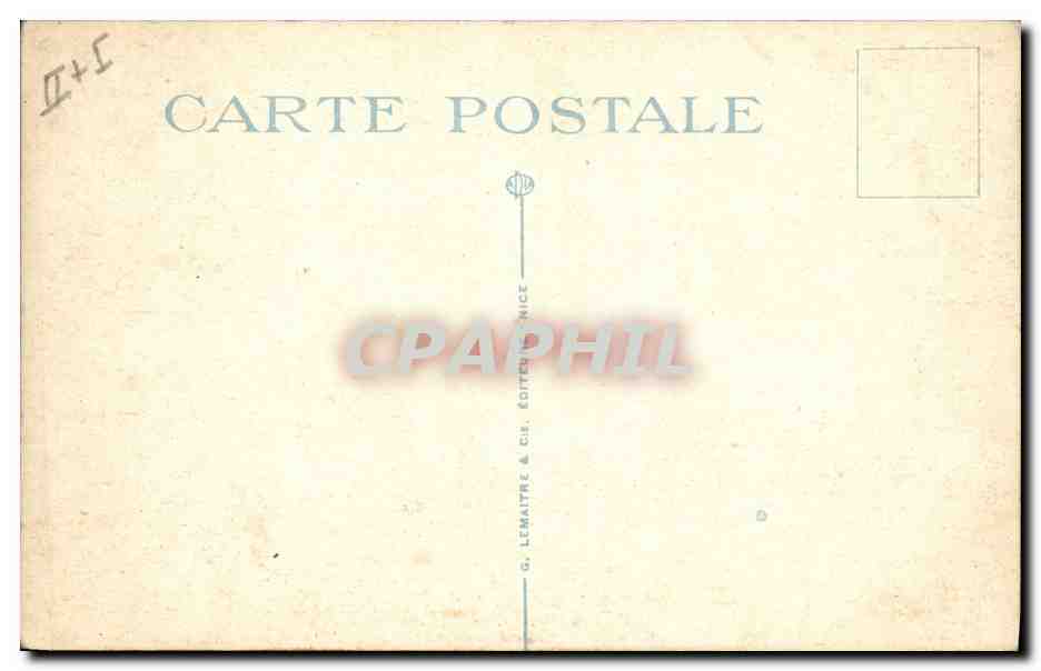 Corrida de Toros — Suerte de capa — Passe de manteau — G. Lemaître & Cie, Éditeurs, Nice, n°9 — Reverso