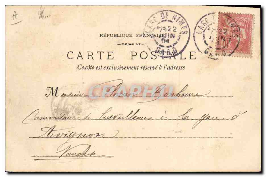 Course de Taureaux — Torero amenant le taureau au picador — Phototypie E. Lacoûte, Nîmes — Verso