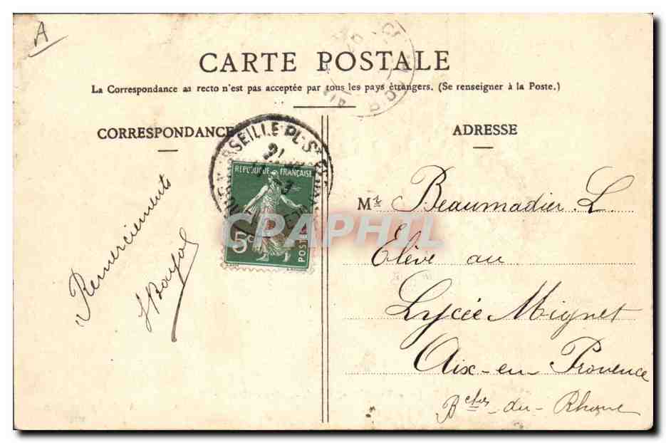 Le « Requin », Garde-Côtes cuirassé — A. Bougault, n° 447 — Reverso