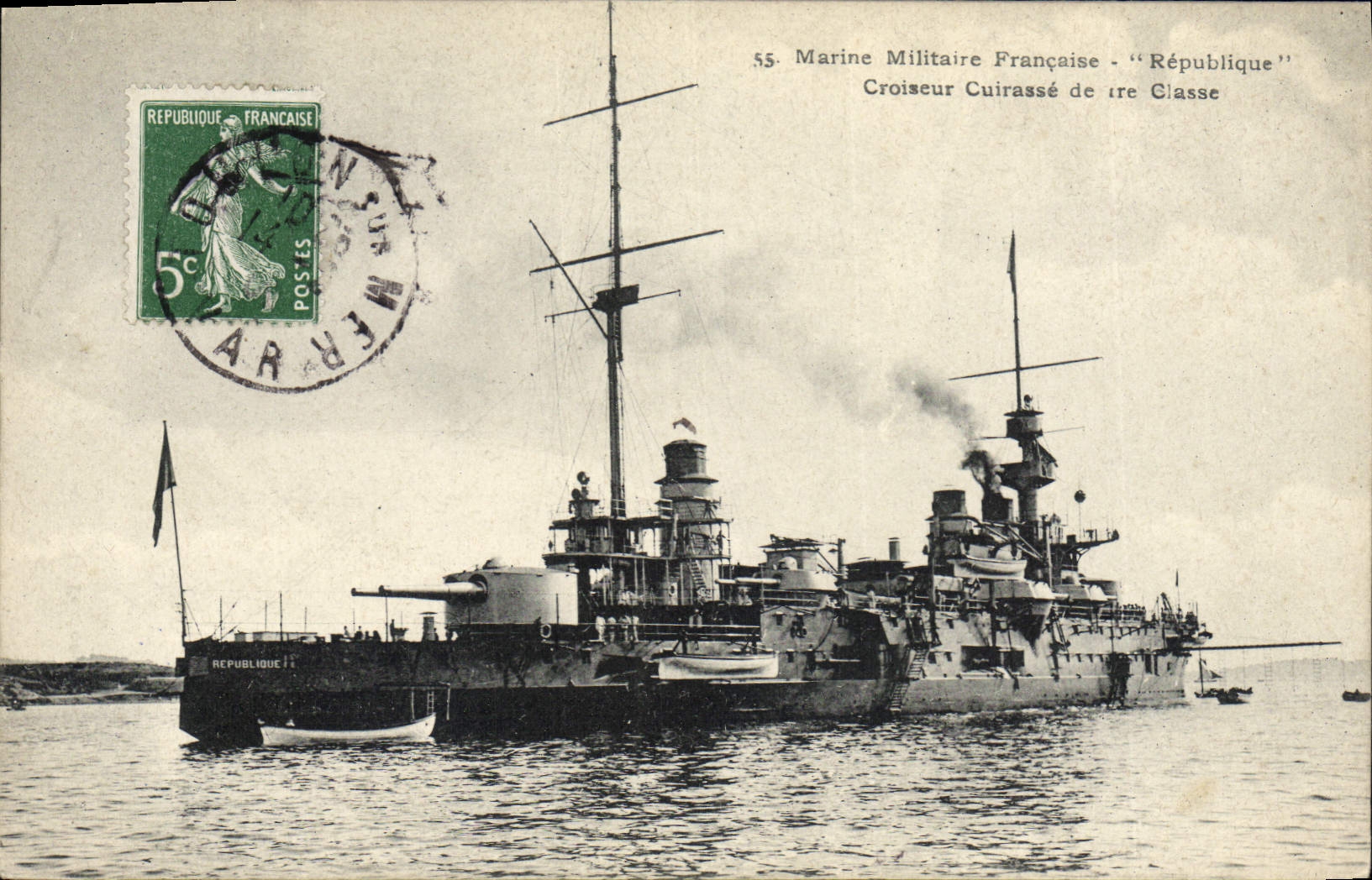 Croiseur Cuirassé République — Marine Militaire Française — Édition Petit Provencal Toulon