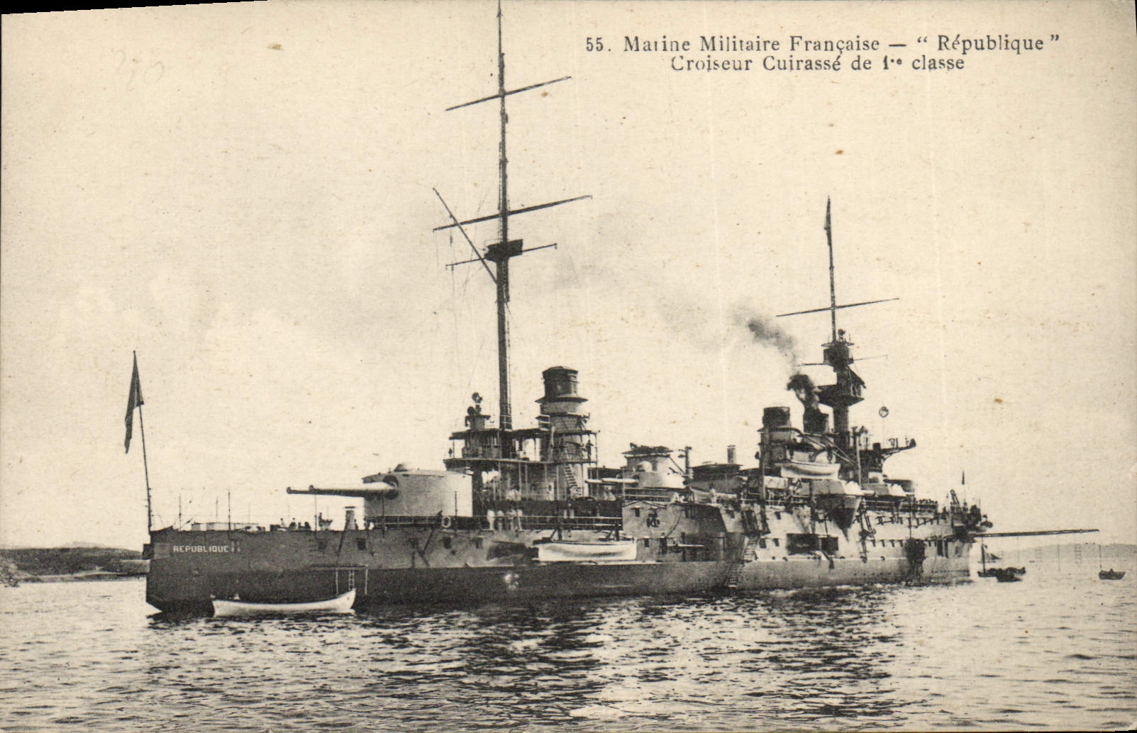 Croiseur cuirassé République — Marine Militaire Française — 1ère classe — n°55
