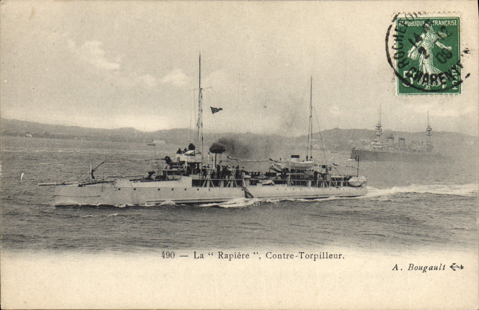 La "Rapière", Contre-Torpilleur — A. Bougault, n°490
