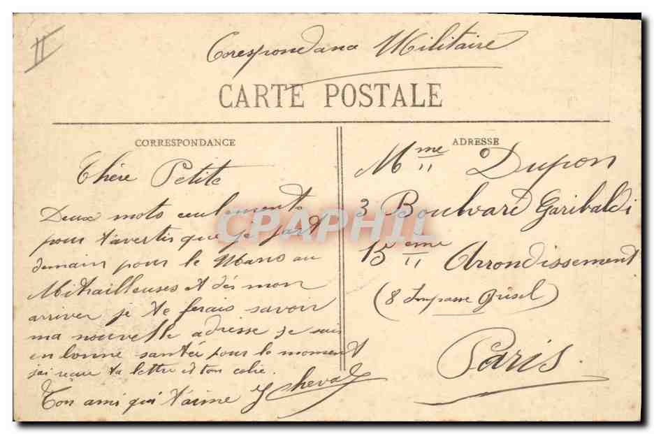 CPA Bateau de Guerre Cherbourg Cuirasse type Republique par grosse mer  — Verso