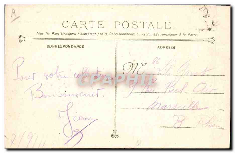 CPA Bateau de Guerre Republique Cuirasse a tourelles  — Verso