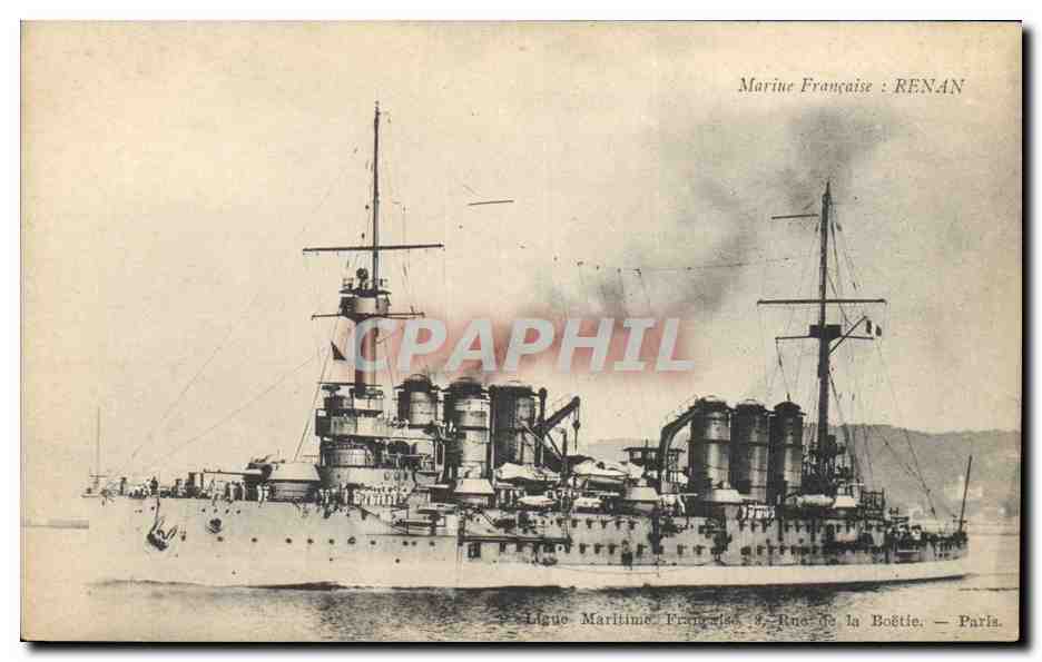 Marine Française : RENAN — Bateau de la flotte de la Boétie — Édition L.F.F. — Toulon