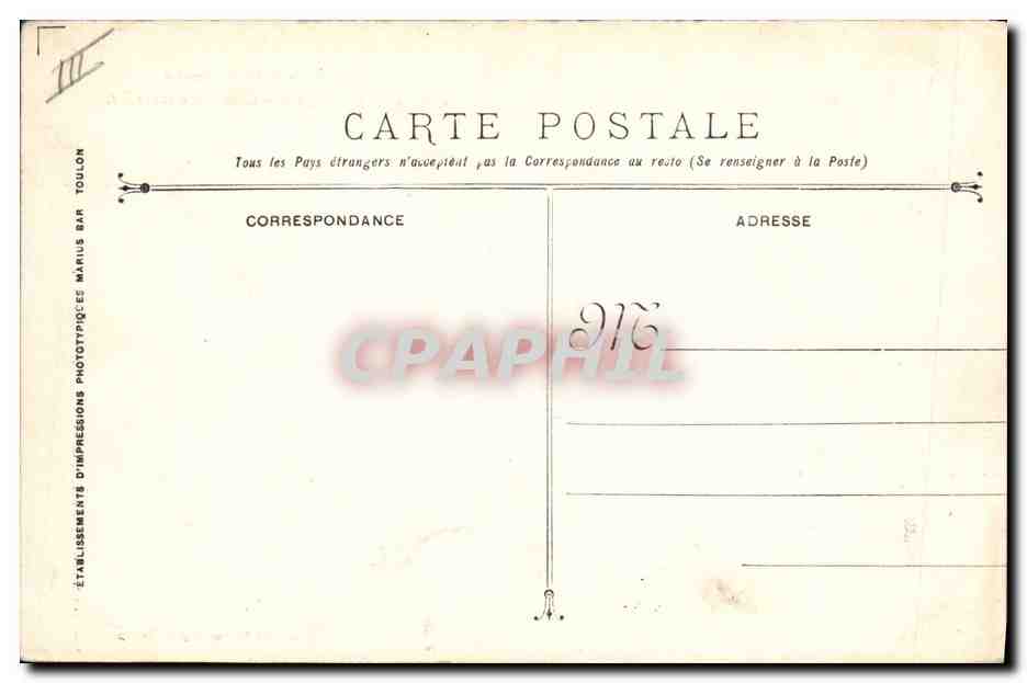 CPA Bateau de Guerre Republique Cuirasse a tourelles  — Verso