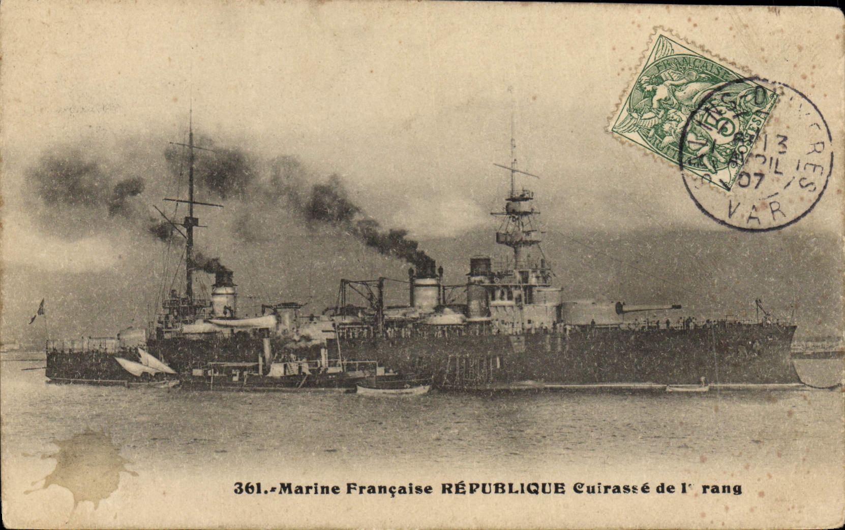 Cuirassé République — Marine Française — n°361