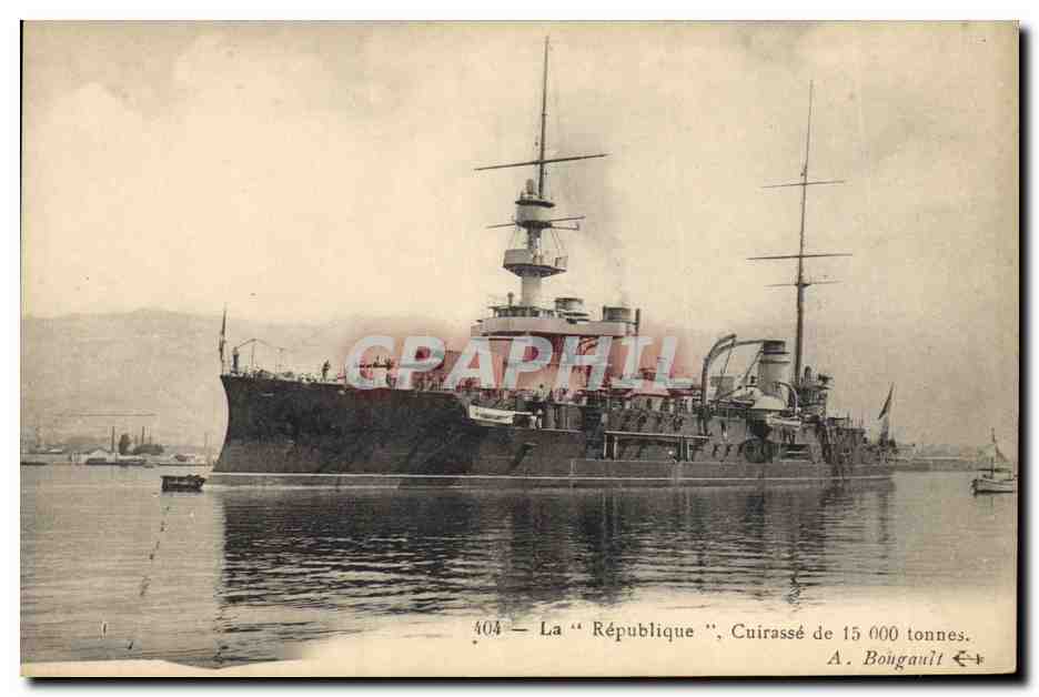 La "République", Cuirassé de 15 000 tonnes — A. Bougault, n° 404