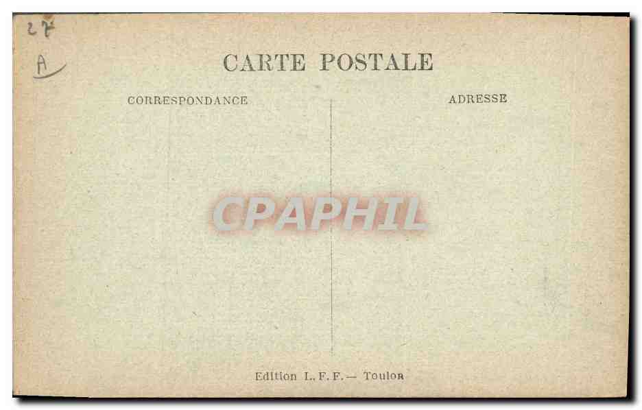 CPA Bateau de Guerre Republique  — Verso