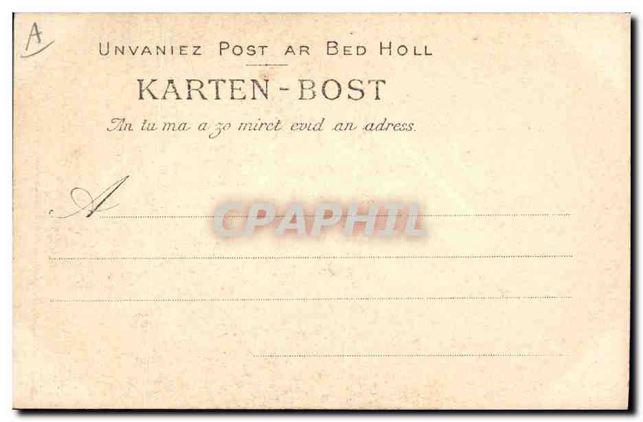 CPA Folklore Femme de Huelgoat  — Verso