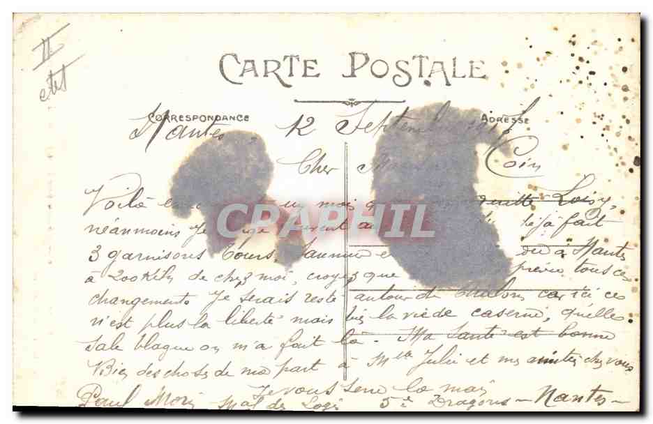 CPA Folklore L'amour en Bretagne  — Verso