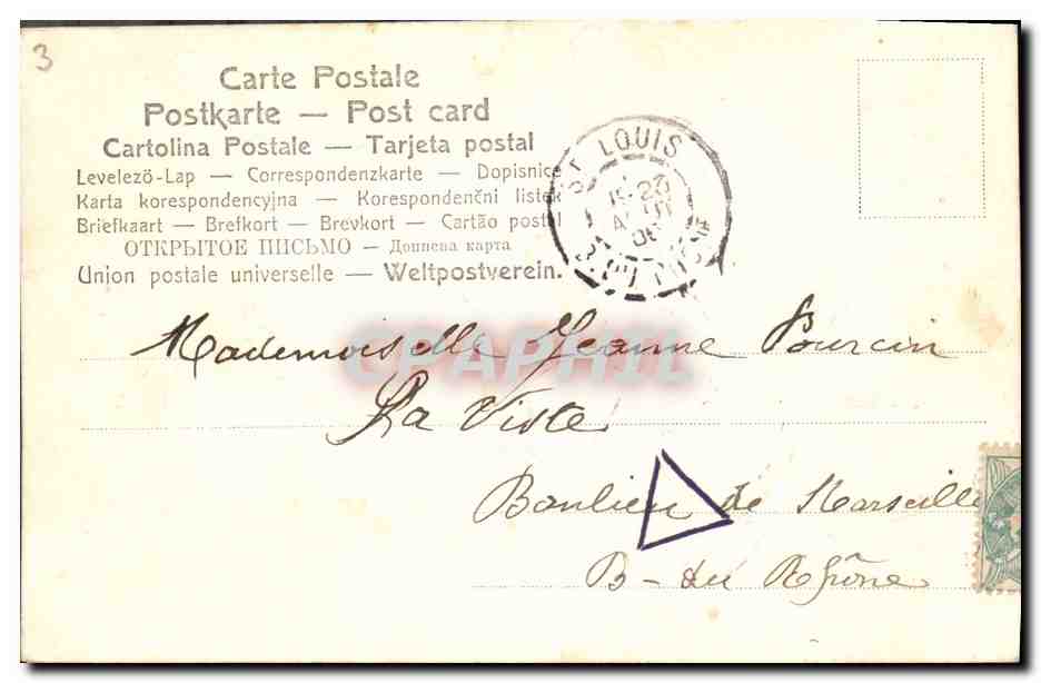 CPA Fantaisie Fleurs  — Back