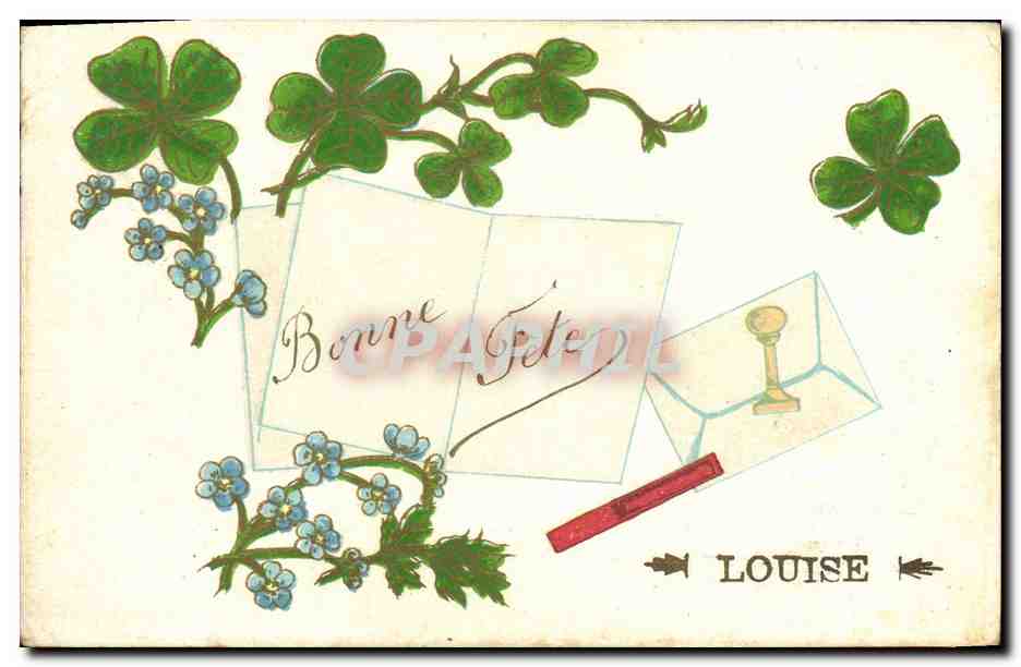 CPA Fantaisie Fleurs Louise Trefles 