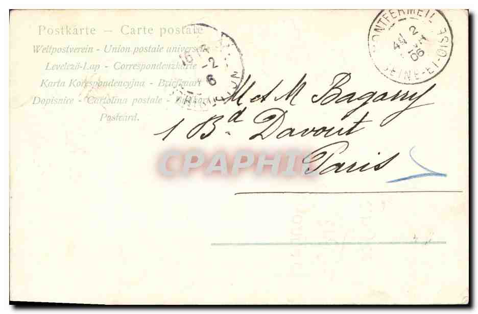 CPA Fantaisie Fleurs  — Verso