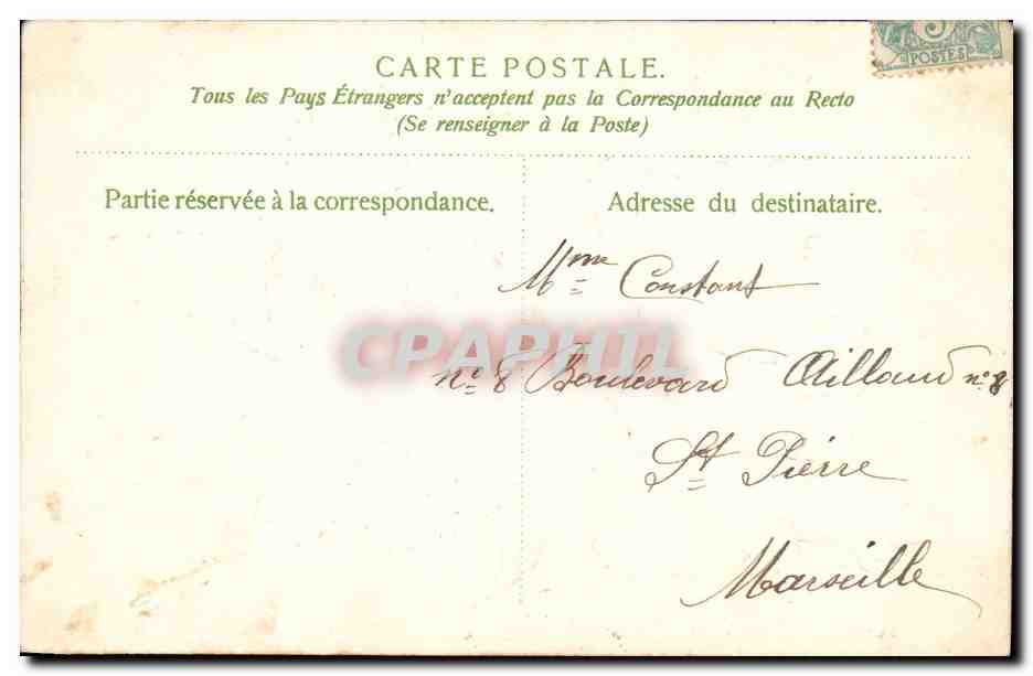CPA Fantaisie Fleurs  — Rückseite