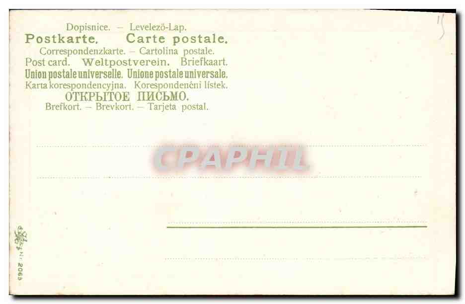 Bonne Année — 1904 — éditeur non identifié, n° 2063 — Rückseite