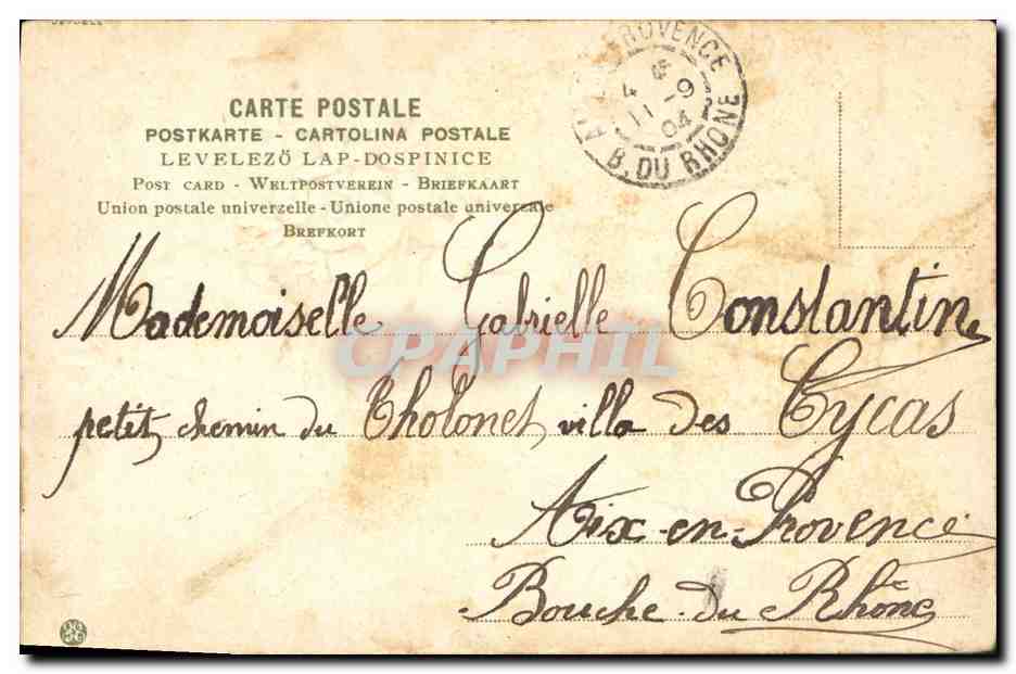 CPA Fantaisie Fleurs Enfant  — Verso