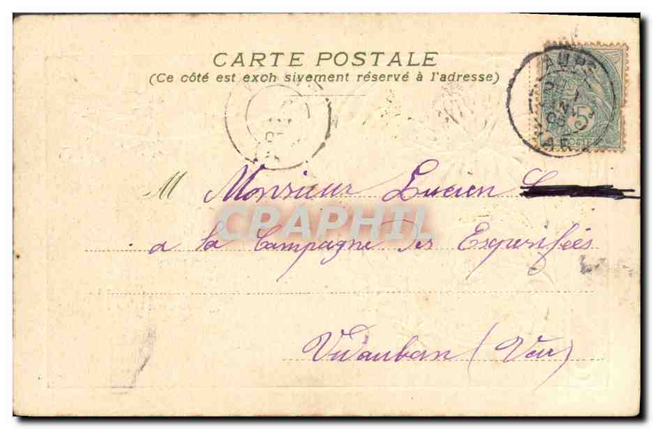 CPA Fantaisie Fleurs  — Verso