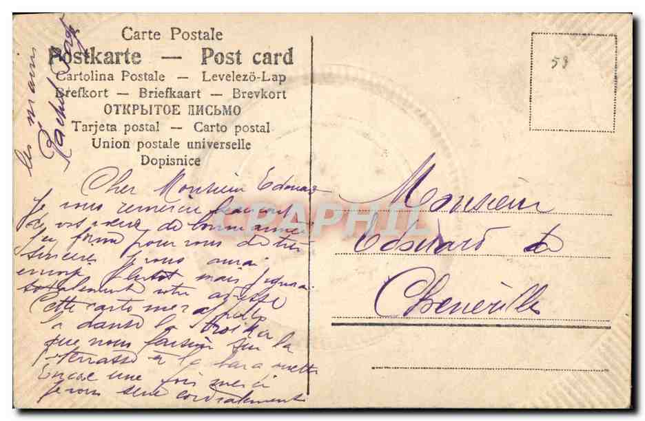 CPA Fantaisie Femme  — Rückseite