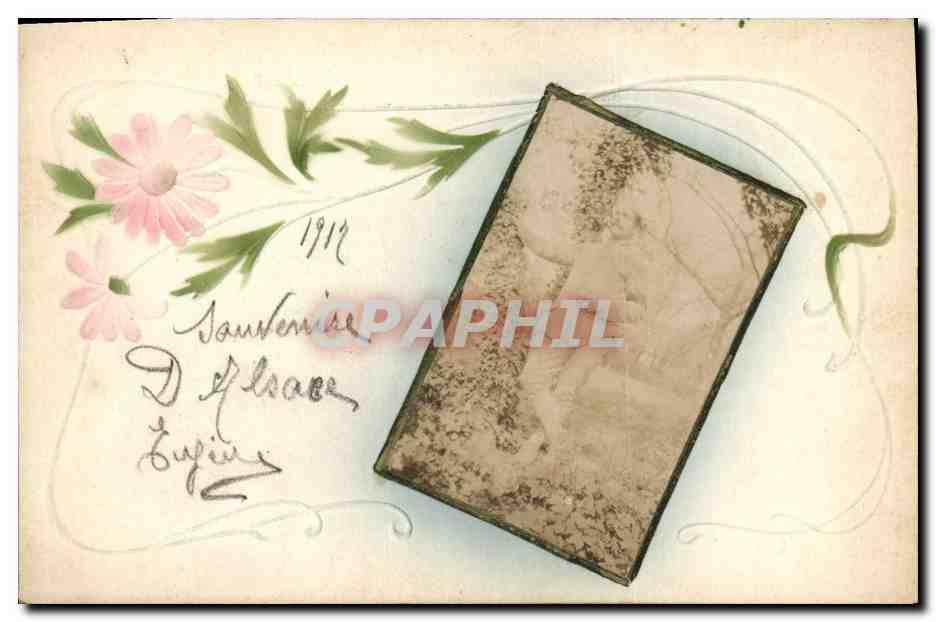 CPA Fantaisie Fleurs Homme Alsace photo 