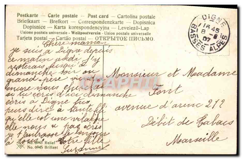 CPA Fantaisie Enfants Tambour Chien  — Rückseite