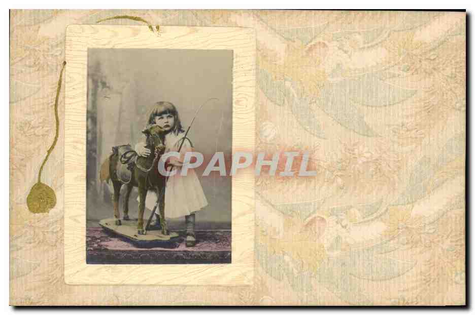 CPA Fantaisie Enfant Cheval 