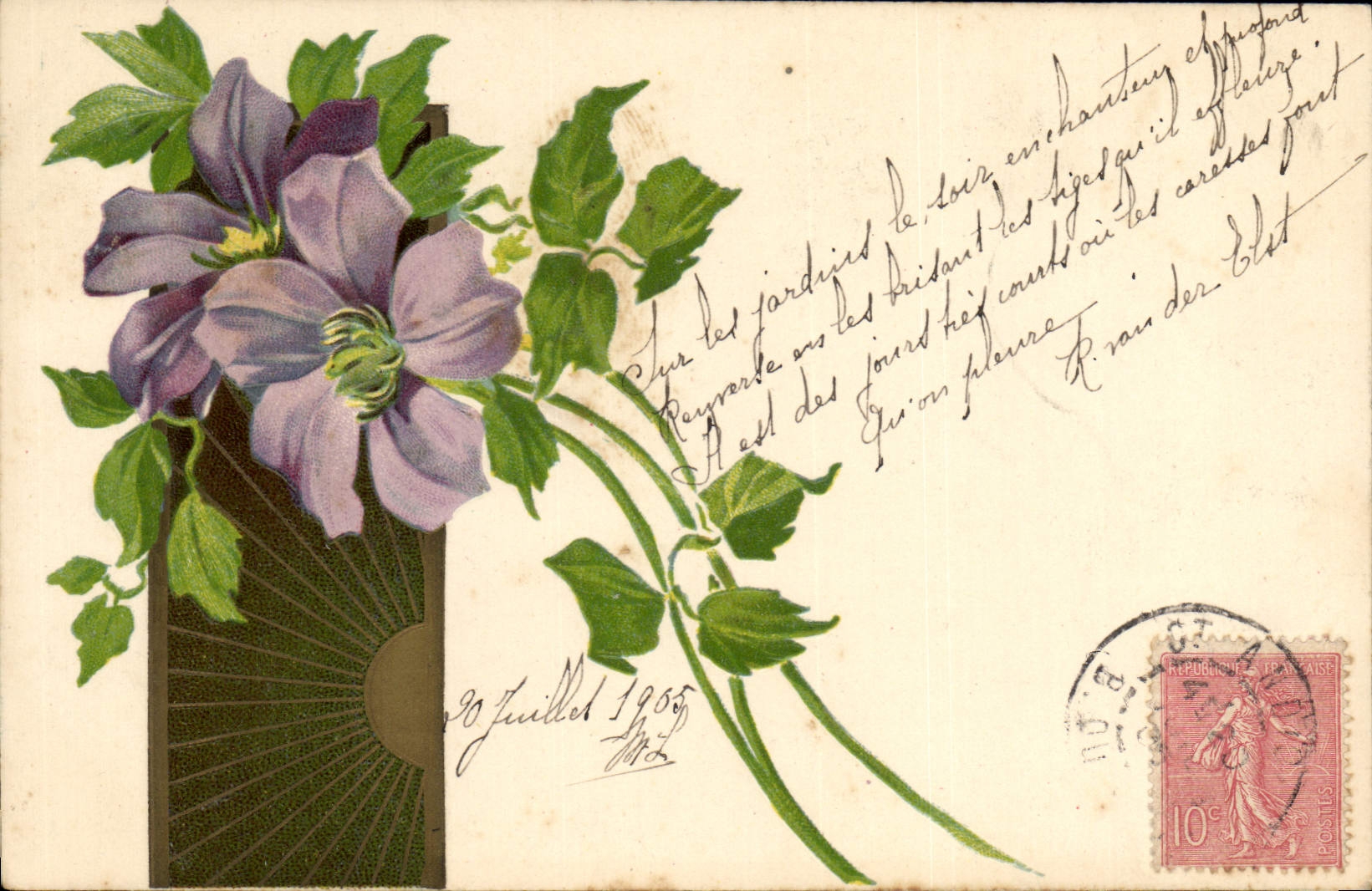 CPA Fantaisie Fleurs 