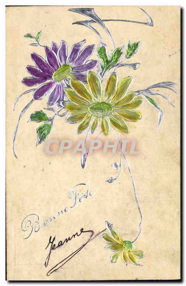 CPA Fantaisie Fleurs 