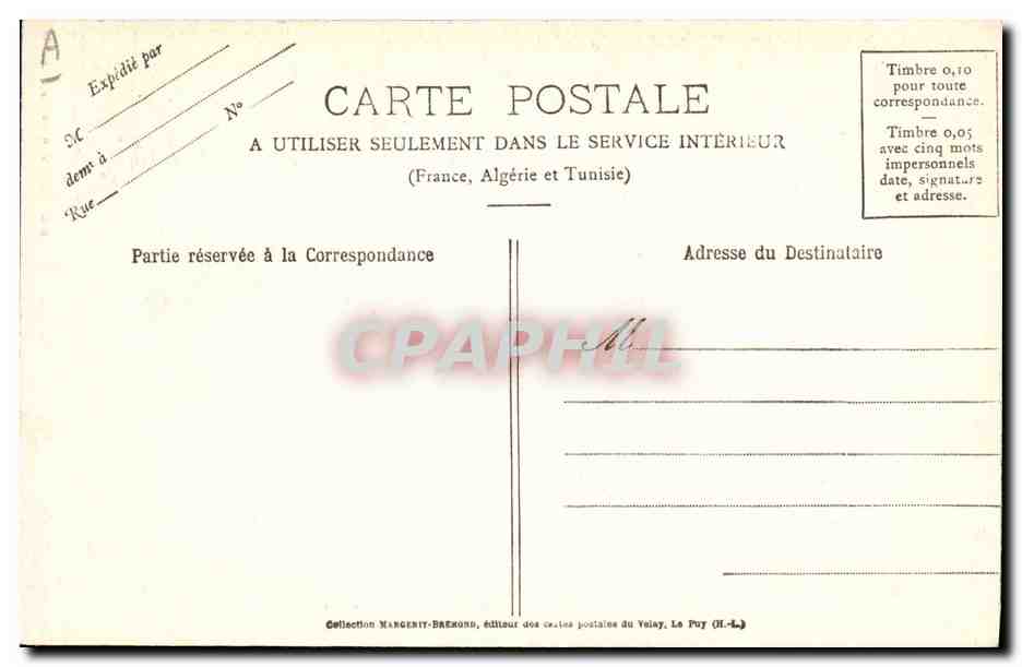 CPA Dentelle du Puy La dentelliere Espaliote  — Verso