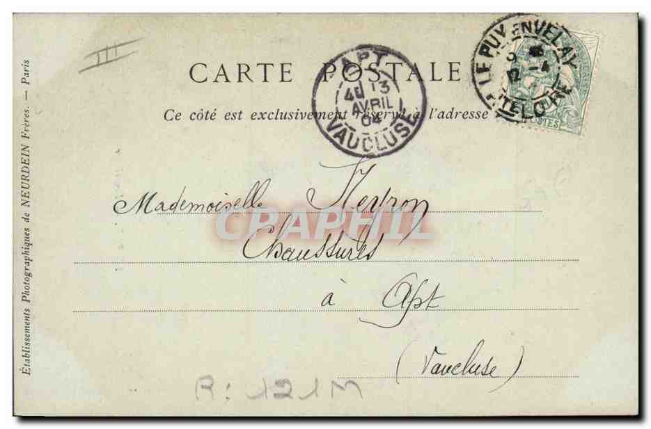 CPA Dentelle Le Puy Dentelliere  — Verso