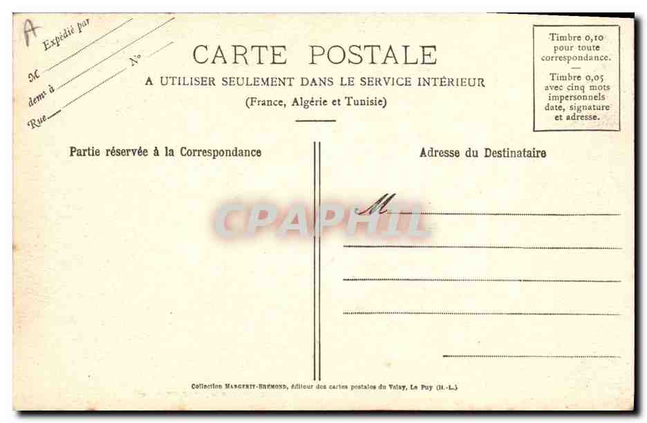 CPA Dentelle de Craponne Dentelliere  — Verso