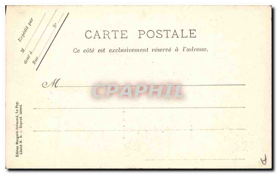 CPA Dentelle du Puy La place du Breuil La Tour Pannessac  — Verso